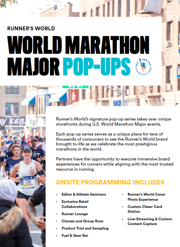 World Marathon Major Pop-Ups - Runner's World Magazine Media Kit